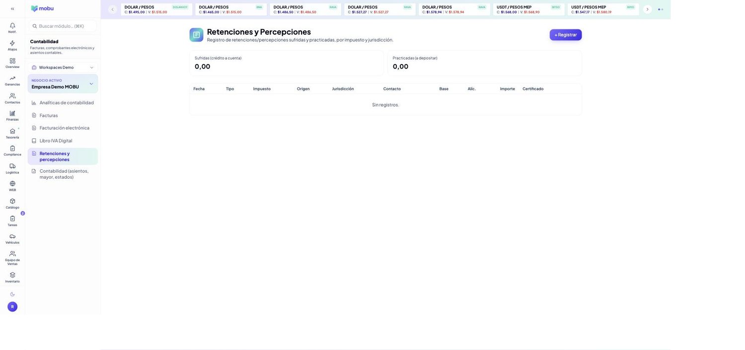Ingresos Brutos (IIBB) en MOBU — captura real de la app
