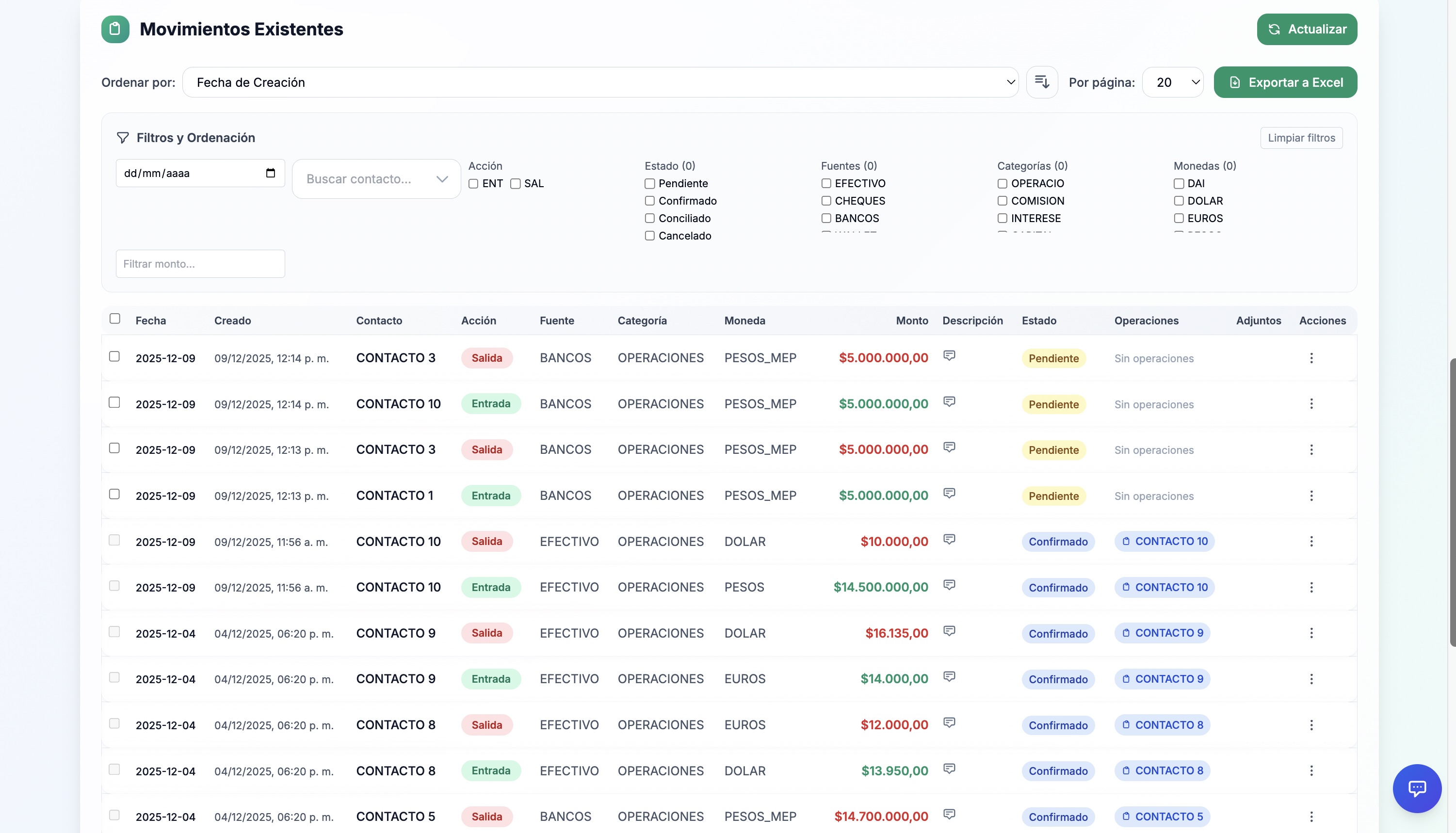 Módulo de Tesorería - MOBU